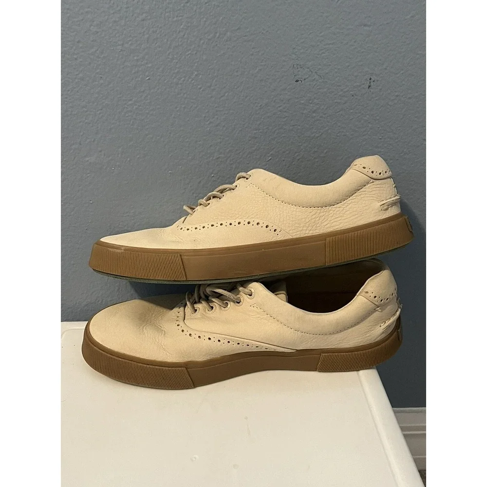 Sperry Men's Striper Tan Beige Sz 8 Shoe Laced STS24630